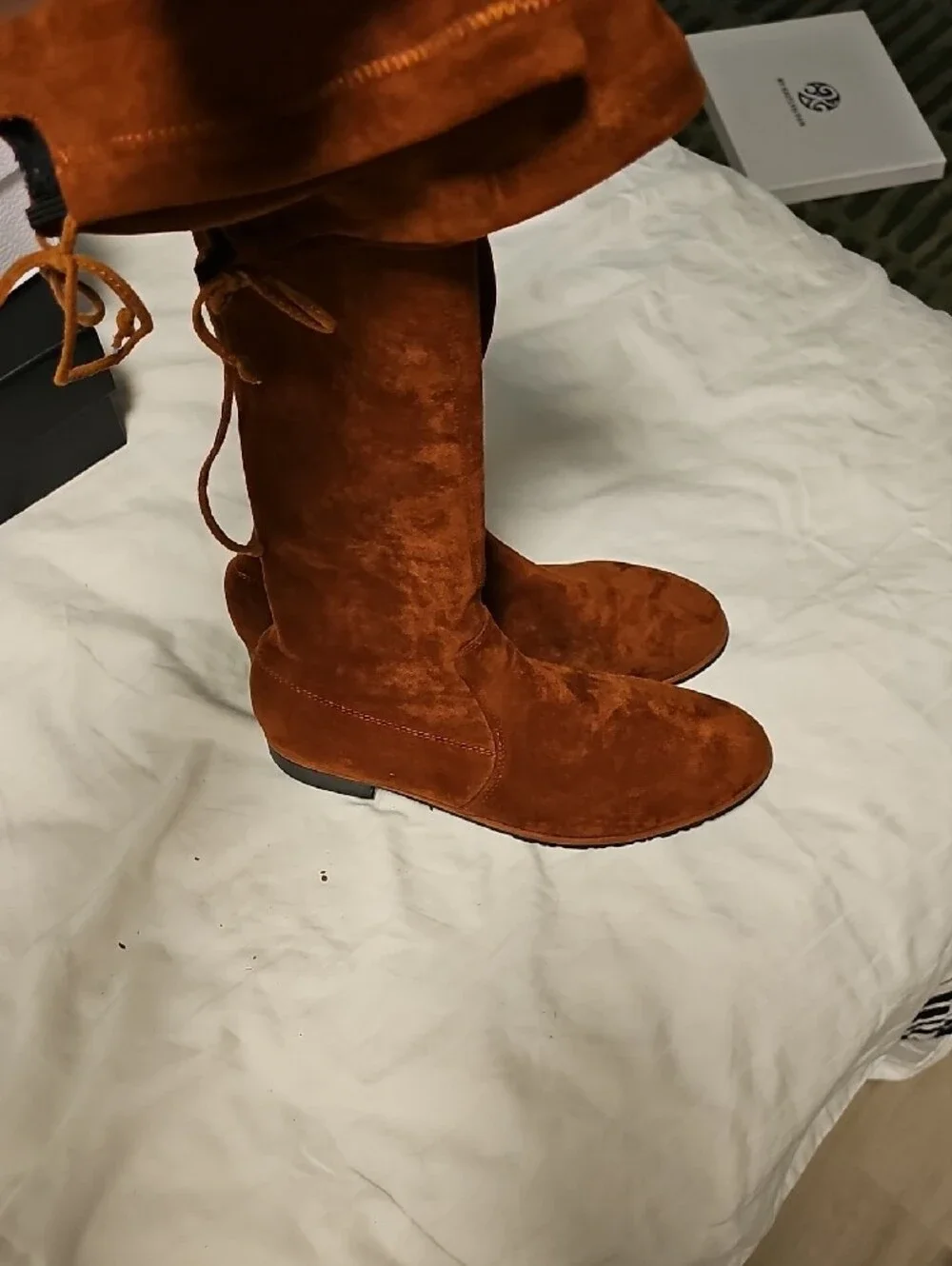 Kaitlyn Chestnut Brown Over-the-Knee Suede Boots